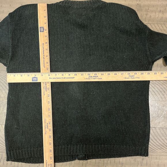 Vtg thanksgiving sweater Knit Cardigan Womens small Fall holiday leaves Granny - Picture 6 of 6